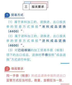 加工贸易成品退换