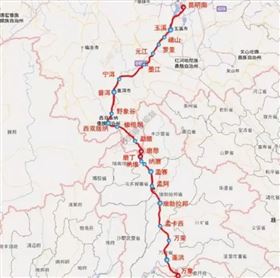 中老铁路运输路线