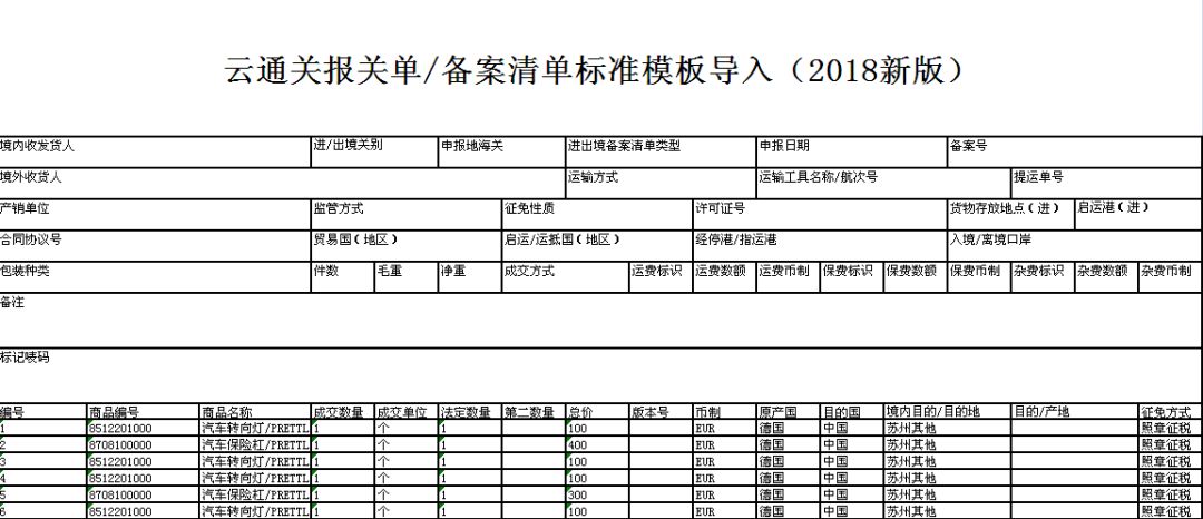 云通关报关系统汽车零部件商品编码 云通关报关系统汽车零部件商品编码