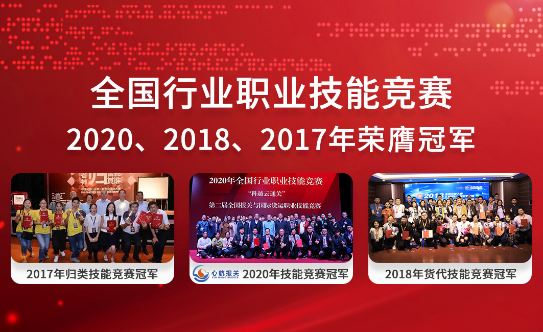 全国职业技能大赛-三连冠欧坚集团参赛队伍在中国报关协会举办的全国